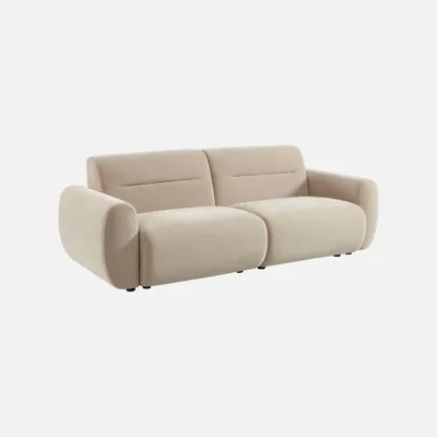Immagine prodotto di sweeek - Divano a 3 posti con rivestimento in tessuto - Beige