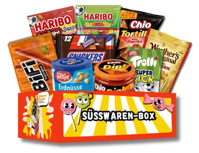 Produktbild von Mega Snackbox Herzhaft Süß mit Fruchtgummi und Knabberei 1432g