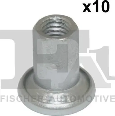 Produktbild von Mutter M8x1,25 verzinkt mit Flansch, SW 10mm, 10 Stück, Modell 988-0820.10