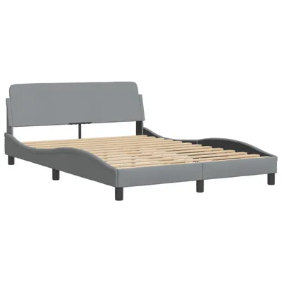 Produktbild von Bettgestell "Dover" Hellgrau 140x200 cm Stoff