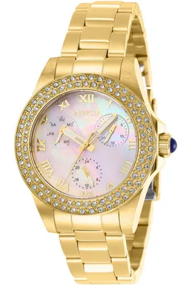 Obrázek produktu pro Invicta Angel 28481 Dámské Hodinky - Quartz Hnutí - Nerezová Ocel s Parelmořským Ciferníkem - 34 mm