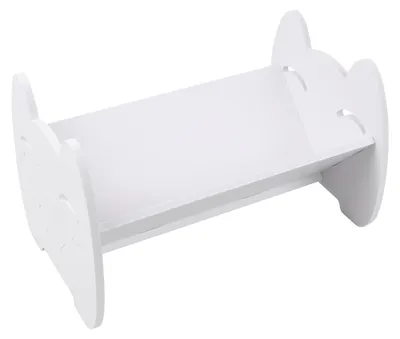 Image de Omgoods - Bibliothèque pour enfants et étagère de bureau - Blanche, design compact