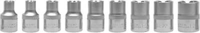Produktbild von Yato YT-0521, Steckschlüssel-Satz, 1/2", Imperial, 9 Kopf/Köpfe, 12.7 mm, 1/2"