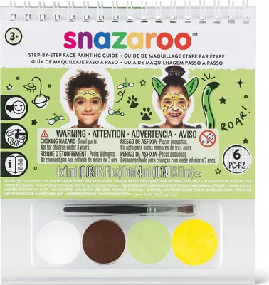 Produktbild von SNAZAROO 4er-Set Gesichtsmalfarben mit Dschungelmuster