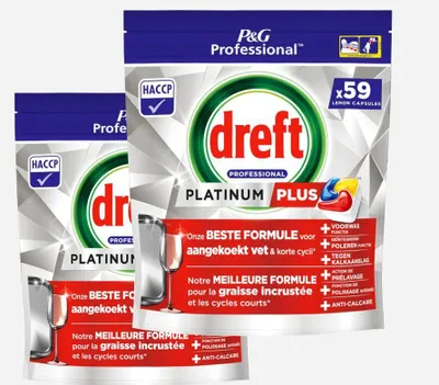 Produktbild von Dreft Platinum Plus Lemon All-in-1 Geschirrspültabs - 118 Tabs