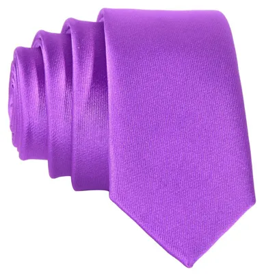 Produktbild von DonDon schmale lila Krawatte 5 cm glänzend