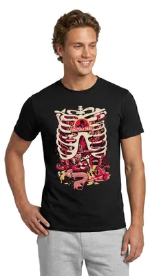 Produktbild von Spreadshirt Rick and Morty Anatomy Park Gruselpark Männer T-Shirt, S, Schwarz