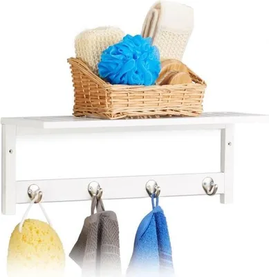Image de Étagère murale avec crochets de suspension
