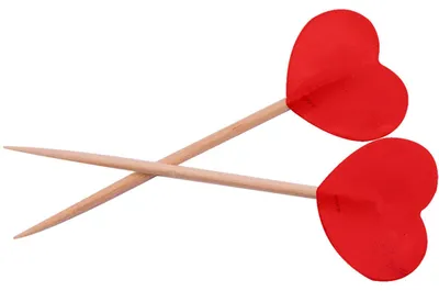 Produktbild von 50 Rote Herz Party Picker 6,5cm