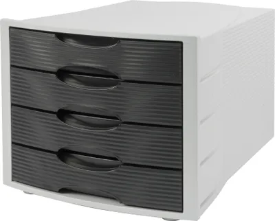 Produktbild von Soennecken Schubladenbox 1555 4geschlossene Schübe schwarz