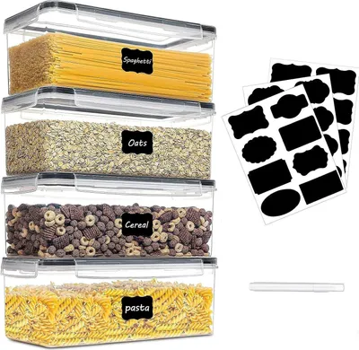 Produktbild von Vorratsdose für die Küche, 3,2 l, Nudeln und Getreide, mit Deckel, versiegelte, feuchtigkeitsbeständige Aufbewahrungsbox, transparente Crisper-Box aus