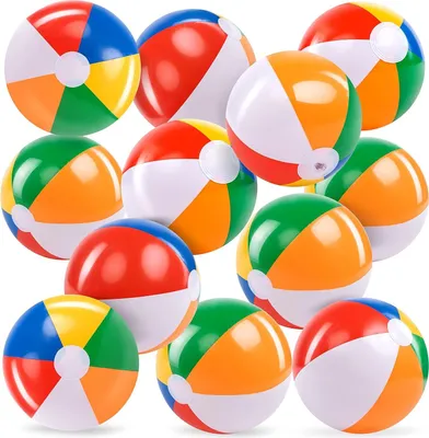 Obrázok produktu pre Dúhové loptičky do vody (12 balení), 12'' nafukovacie hračky do bazéna na letné hry vo vode, detské narodeninové potreby, kombinovaná sada s nafukovacími plážovými loptičkami