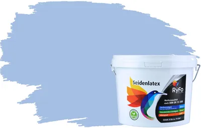 Produktbild von RyFo Colors Seidenlatex Trend Blautöne Horizontblau 3l - bunte Innenfarbe, weitere Blau Farbtöne und Größen erhältlich