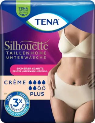 Produktbild von TENA Silhouette Lady Pants Plus Creme L, Hüfte 95-130 cm (1Karton: 2 x 8 Stück)