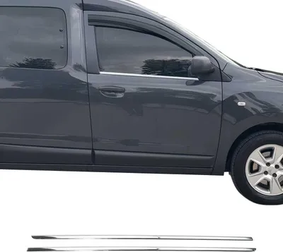 Zdjęcie produktu dla Listwy okienne do Dacia Dokker 2012-2021 stal nierdzewna chrom 2szt