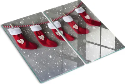 Obrázek produktu pro Kryt varné desky – Kryt na indukční desku – Ochranná skleněná deska – 2x30x52 cm – Skleněné ochranné desky na sporák – Odolná proti poškrábání a nárazům – Snadné čištění – Hygienická – Tvrzené sklo – Protiskluzové nožičky – Adventní kalendář