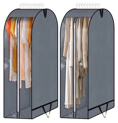 Zdjęcie produktu dla Woreczki na ubrania, 2 sztuki, duża pojemność, 110x60x25 cm, ochrona przed kurzem, idealne do przechowywania ubrań, płaszczy, kurtek, sukien ślubnych, idealne w podróży