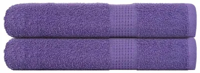 Zdjęcie produktu dla Ręczniki vidaXL FROGN, 2 szt., fioletowe, 100 x 200 cm, 360 g/m²