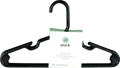 Produktbild von Puck Kleiderbügel - 8 Stück - Schwarz
