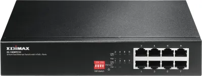Image de Edimax ES-1008PH V2 Commutateur réseau 8 ports Fast Ethernet PoE+ non géré Noir