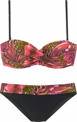 Produktbild von LASCANA Bügel-Bandeau-Bikini pink-bedruckt Größe 36 Cup C