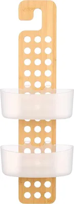 Produktbild von BERILO | Badezimmerorganizer - Hängeregal - 70 cm - Bambus - Hängeorganizer Bad - mit Behältern
