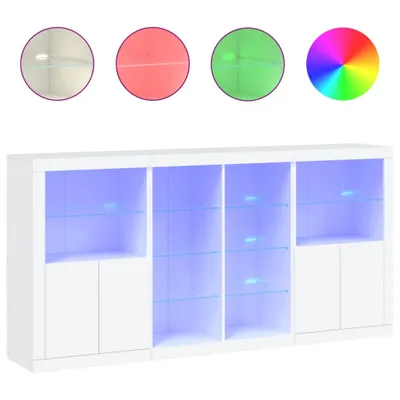 Zdjęcie produktu dla Szafka z oświetleniem LED, biała, 202x37x100 cm