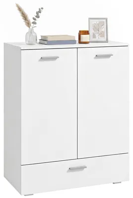 Produktbild von HOMCOM Sideboard mit Schublade und verstellbarem Einlegeboden, Weiß