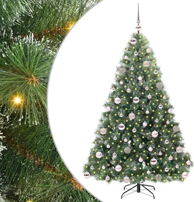 Image de vidaXL Sapin de Noël artificiel avec 300 LED Vert 180 cm PE et PVC