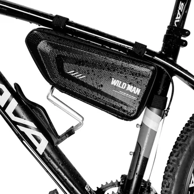 Image de Porte-vélo / sacoche triangulaire sous le cadre avec antivol WILDMAN E4 1.5L 4"- 7