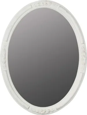 Image de Casa Padrino Miroir Baroque Blanc 57 x H. 77 cm - Miroir mural baroque ovale avec cadre en bois