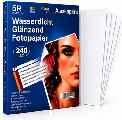 Produktbild von Fotopapier 100 Blatt, 13x18 cm, Glänzend, 240 g/m², für Inkjetdrucker