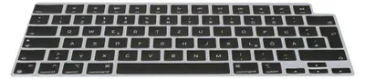 Produktbild von kwmobile Silikon Tastaturschutz für Apple Macbook Air 15 2023 M2 (A2941) - QWERTZ Keyboard Cover Abdeckung - Schwarz