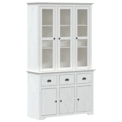 Produktbild von Highboard BODO Weiß 115,5x43x200,5 cm Massivholz Kiefer