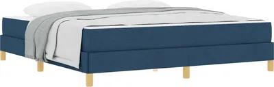 Produktbild von vidaXL Boxspringbett mit Matratze Blau 180 x 200 cm Stoff