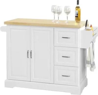 Immagine prodotto di Mobile da cucina in MDF e cartongesso - Bianco - 130x46x91 cm
