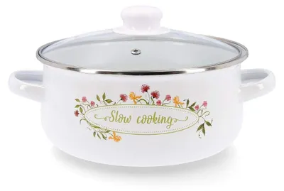 Image de Casserole avec couvercle deGlas Quid Acier à mémoire émaillé 22 cm