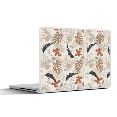 Produktbild von MuchoWow® Laptop Aufkleber Sticker Cover Sommer - Monstera - Braun 25x18 cm - Laptop-Deko