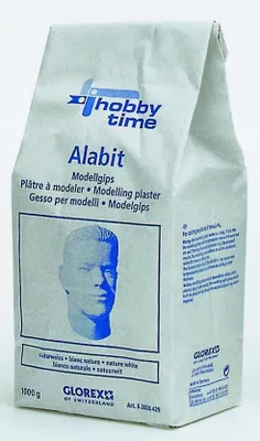 Produktbild von Glorex Alabit Modellgips 1 kg, naturweiß