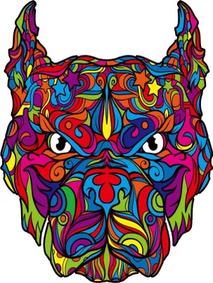 Produktbild von Holzpuzzle Pitbull/L - Kreativität und Entspannung KP21944