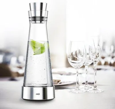 Productafbeelding van Famanu karaffe met koelfunctie - 1 liter - Transparant glas