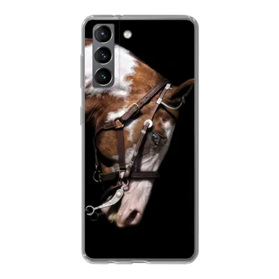 Produktbild von MuchoWow® Handyhülle Schutzhülle Hülle für Samsung Galaxy S21 Pferd - Halfter - Flecken Silikon Softcase Handy Hülle - Softcase