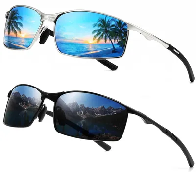 Produktbild von Solidchoice – Set aus 2 polarisierten Sonnenbrillen mit UV400-Schutz