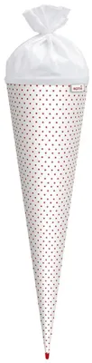 Zdjęcie produktu dla Roth 667062 Zestaw szkolny rożek w kropki - biały, okrągły, 70 cm