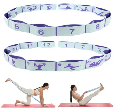 Imagen del producto de Omgoods - Banda de estiramiento para yoga con bucles, ideal para fisioterapia y fitness