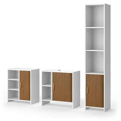 Obrázok produktu pre Súprava kúpeľňového nábytku Vicco Norea dub/biely 3-dielna, Model 65830