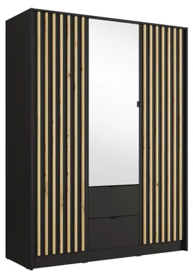Obrázok produktu pre Skriňa raumhirsch, model Onyx, čierna, rozmery: 151 x 201 x 55 cm