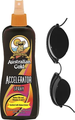 Image de Spray accélérateur de bronzage Australian Gold + lunettes
