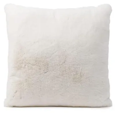 Produktbild von GÖZZE Fellimitat Kissen weiches flauschiges Dekokissen in pflegeleichter Felloptik Weiss 60 x 60 cm