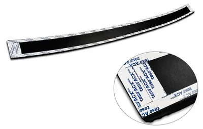 Immagine prodotto di Protezione paraurti posteriore in alluminio nero opaco, compatibile con Volkswagen Multivan T7 2021- 'Riffled plate'